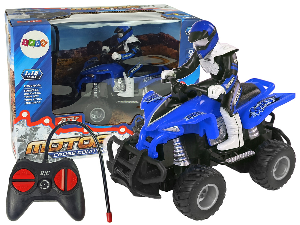 RC Quad - afstandbestuurbaar - 27Mhz - 14x9x13 cm - blauw