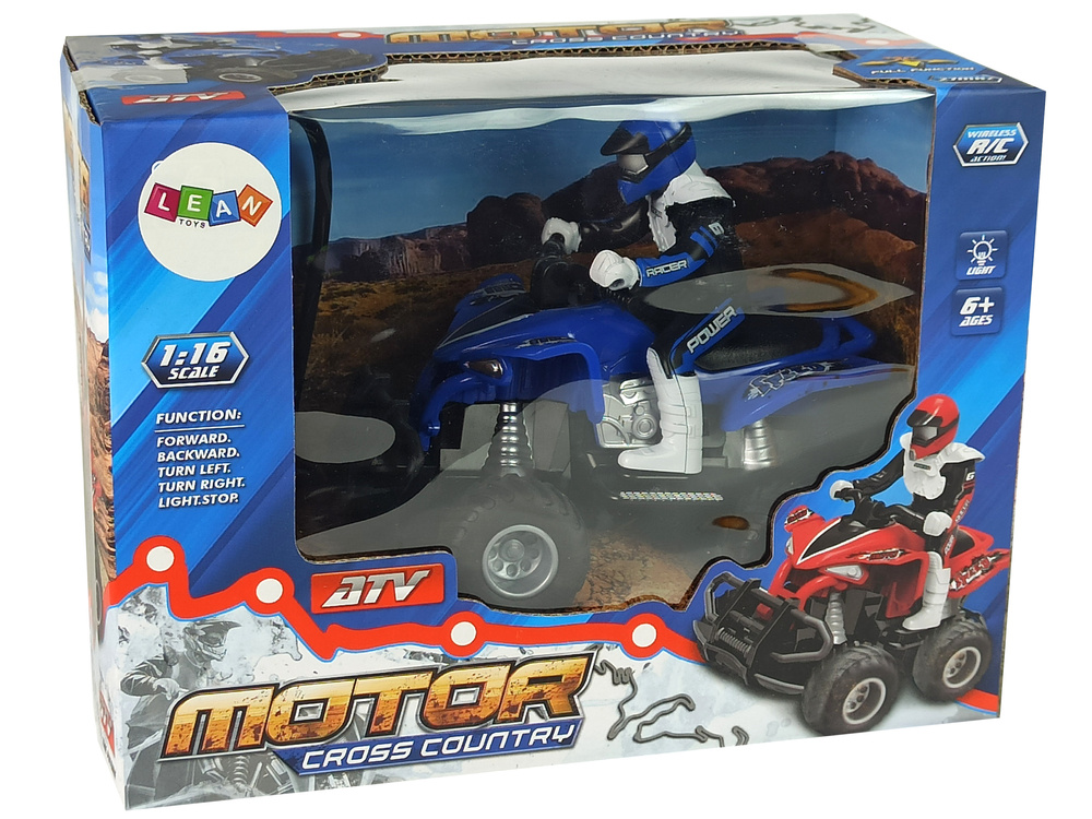 RC Quad - afstandbestuurbaar - 27Mhz - 14x9x13 cm - blauw