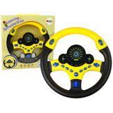 Speelgoed stuur - 25 x 25 x 3 cm - geel zwart