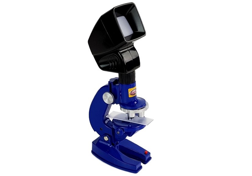 Microscoop kind - 100x - 200x - 450x - blauw