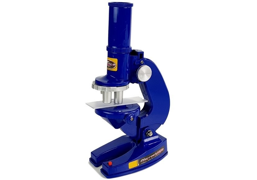 Microscoop kind - 100x - 200x - 450x - blauw