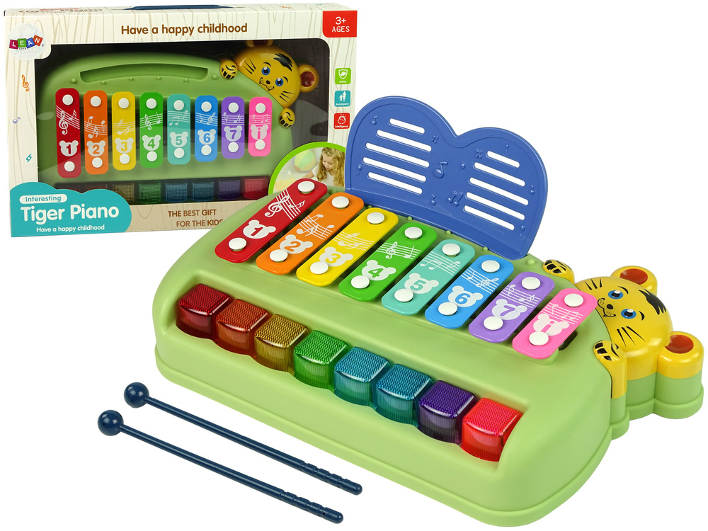Kinderpiano - xylofoon baby - tijger - 32 x 21 x 8 cm