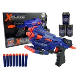 Nerf gun - 29x15x5cm - 8 schuimpatronen - 18m bereik - blauw