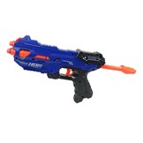 Nerf gun - 29x15x5cm - 8 schuimpatronen - 18m bereik - blauw
