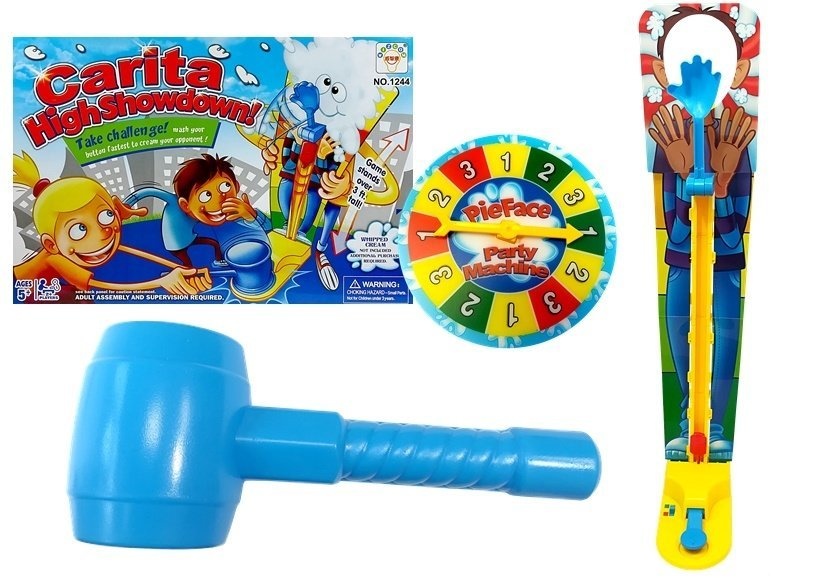 Slagroom spel - pie face - 90 cm hoog