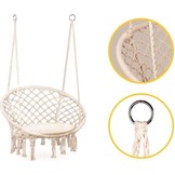 Hangstoel met kussen - schommelmand - wit