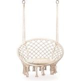 Hangstoel met kussen - schommelmand - wit