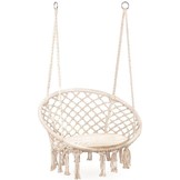 Hangstoel met kussen - schommelmand - wit