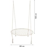 Hangstoel - ooievaarsnest - wit