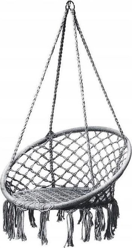 Hangstoel - schommelmand - grijs