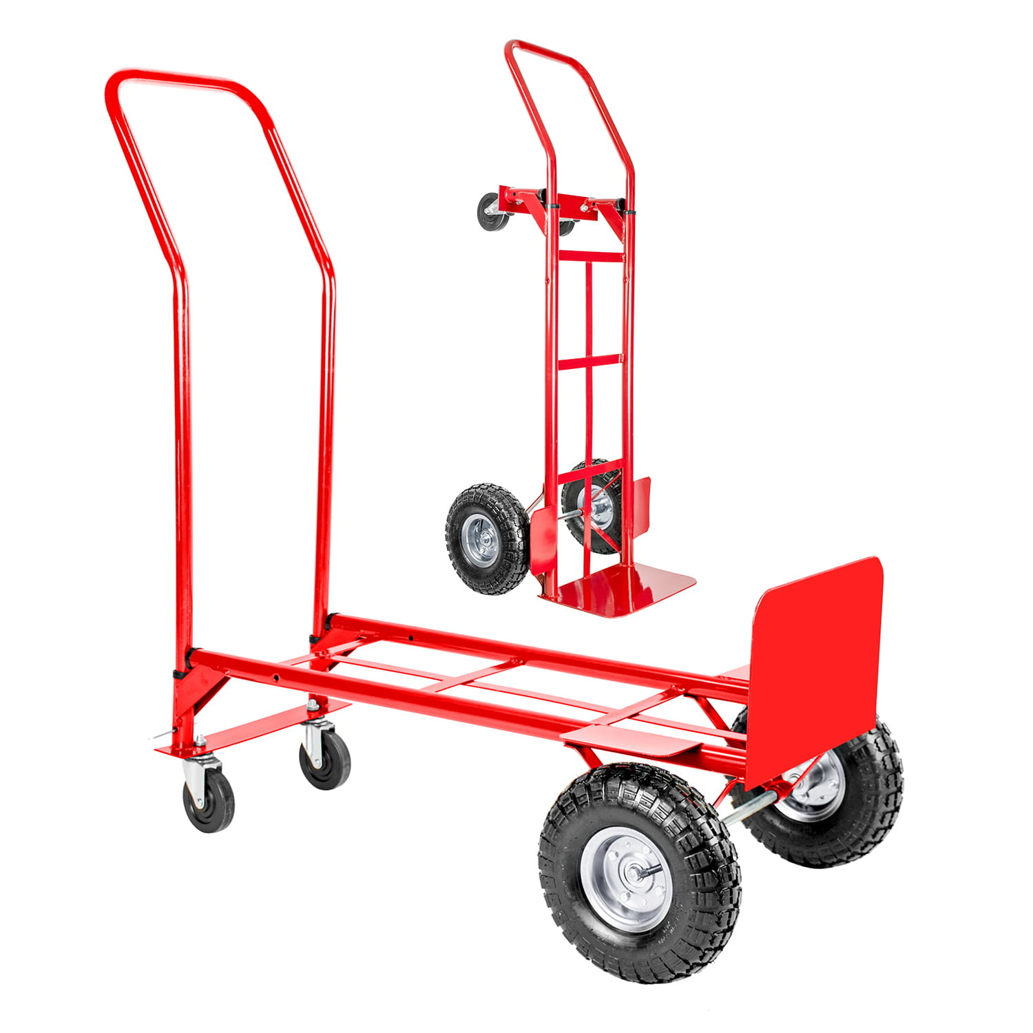 Steekwagen - transportwagen - opvouwbaar - tot 250 kg - rood