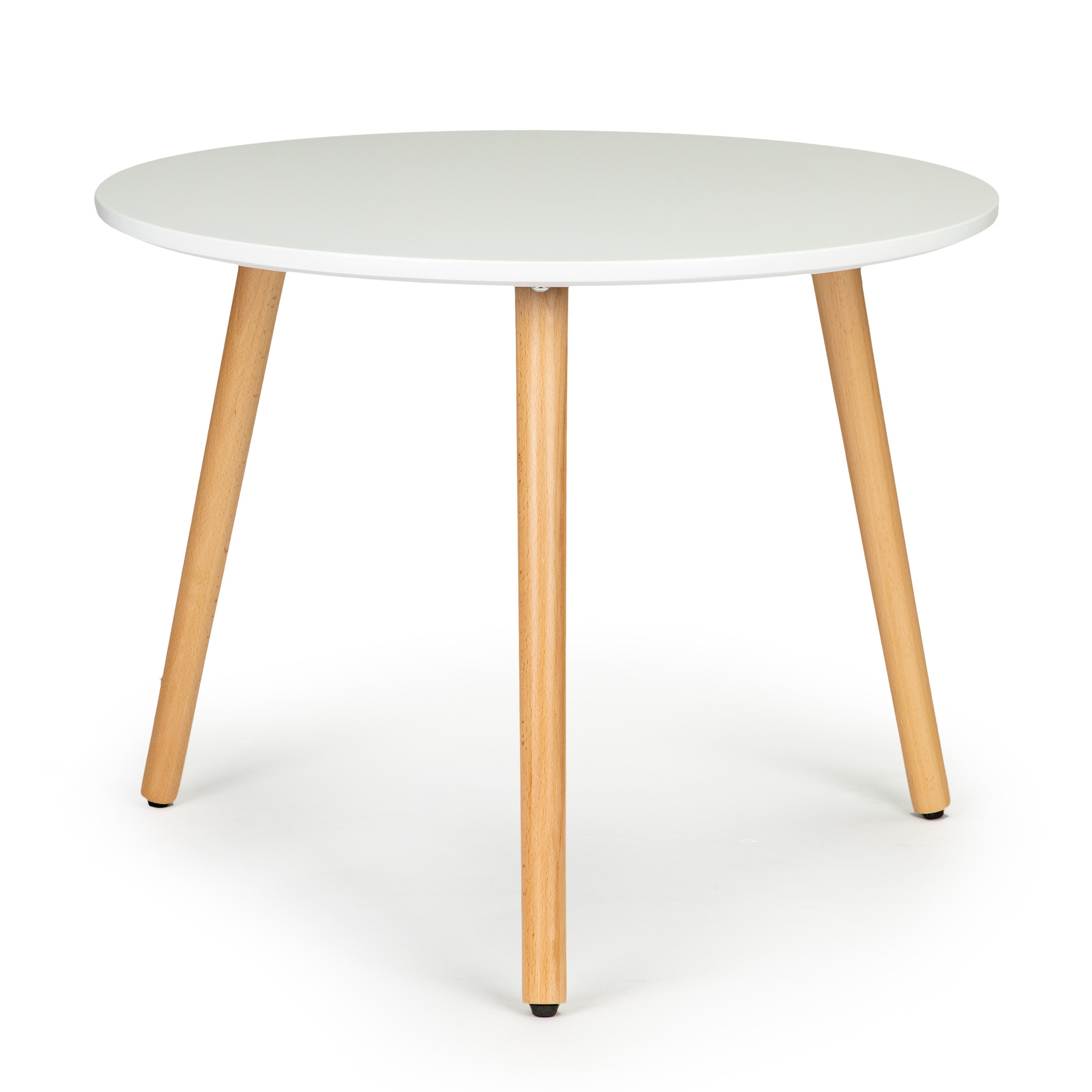 Salontafel - rond - 60x47,5 cm - wit grenen