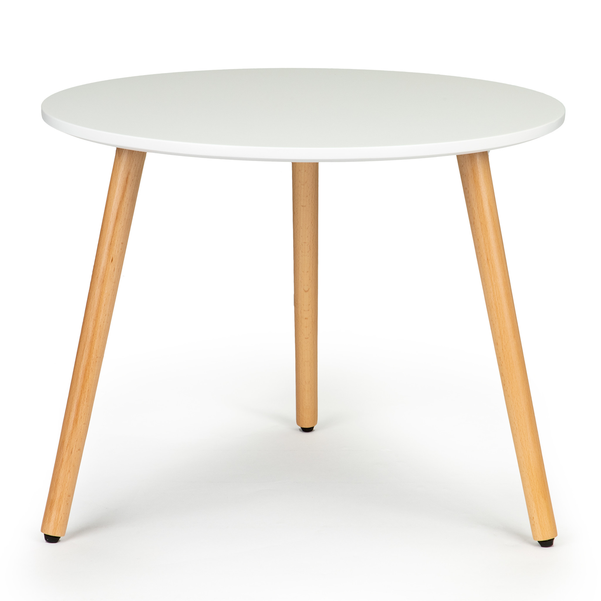 Salontafel - rond - 60x47,5 cm - wit grenen