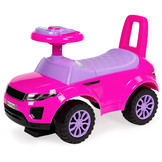 Loopauto - met geluid - 62,5x28x40 cm - roze