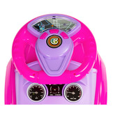 Loopauto - met geluid - 62,5x28x40 cm - roze