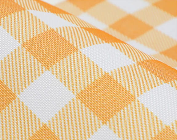 Picknickkleed - waterdicht - 150x200cm - geel paars - gestreept