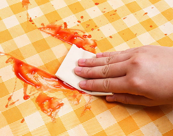 Picknickkleed - waterdicht - 150x200cm - geel paars - gestreept