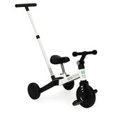 Driewieler - fiets - met duwstang - 2-in-1 - 3 jaar - zwart wit