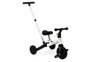 Driewieler - fiets - met duwstang - 2-in-1 - 3 jaar - zwart wit