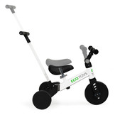 Driewieler - fiets - met duwstang - 2-in-1 - 3 jaar - zwart wit