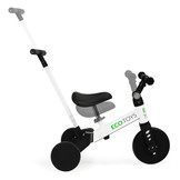 Driewieler - fiets - met duwstang - 2-in-1 - 3 jaar - zwart wit