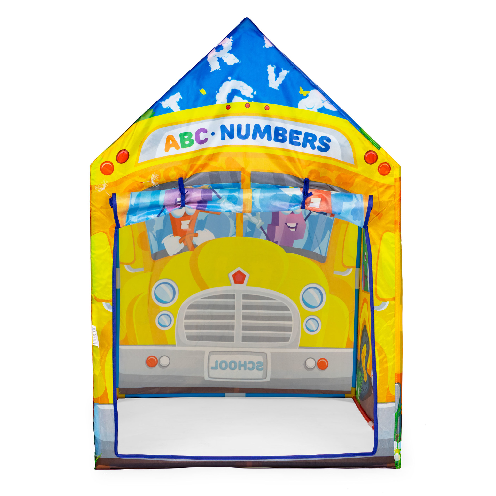 Speeltent - getallen bus - 96x73x102 cm - polyester