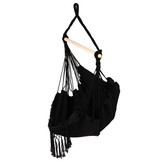 Hangstoel - met 2 kussens - katoen - tot 120 kg - zwart