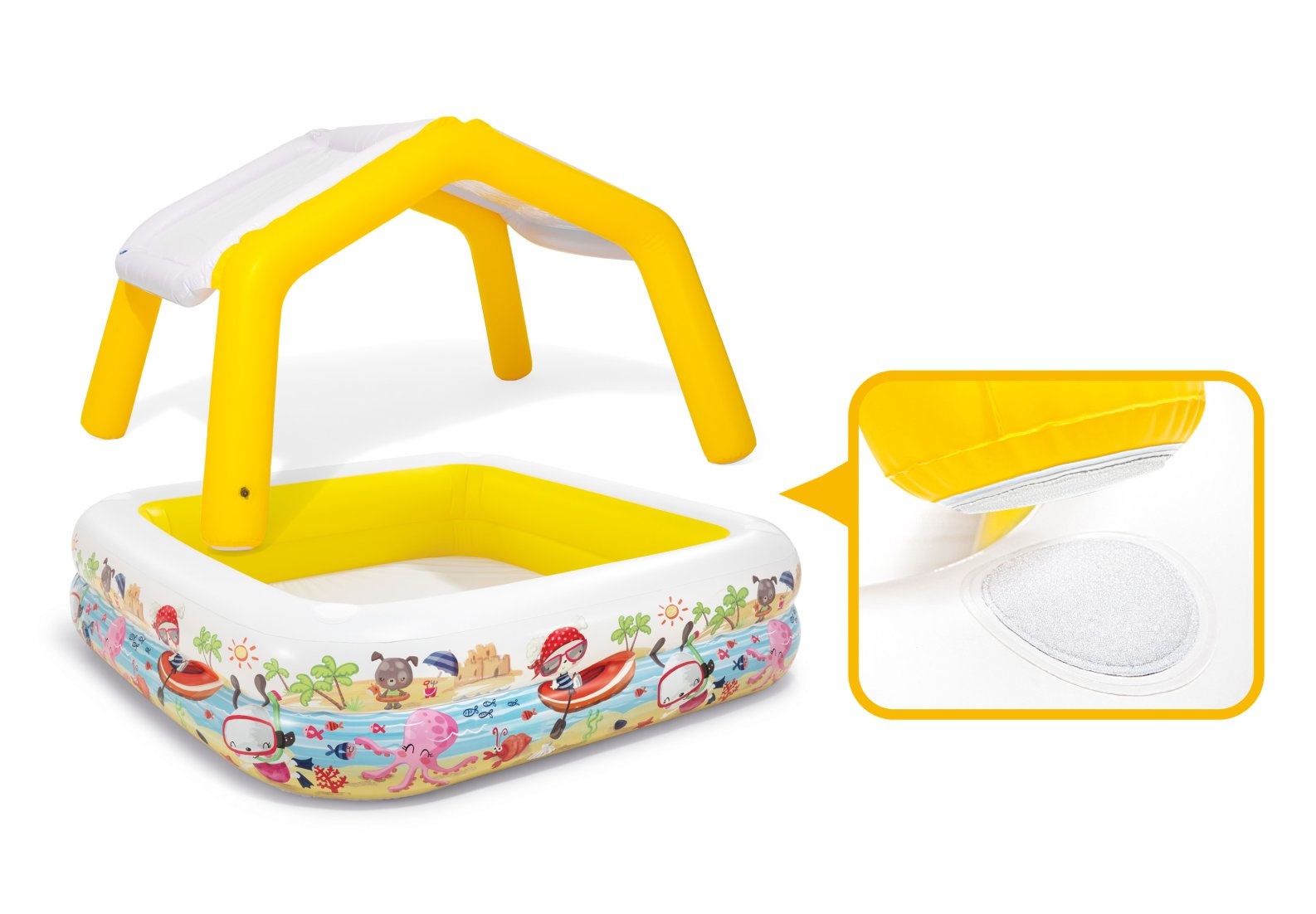 INTEX - baby zwembad - met afneembare luifel - 157x157x122 cm