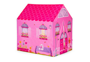 Speeltent - huis - met tunnel - 190x73x102 cm - roze