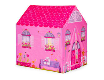 Speeltent - huis - met tunnel - 190x73x102 cm - roze