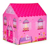 Speeltent - huis - met tunnel - 190x73x102 cm - roze