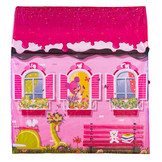 Speeltent - huis - 96x73x102 cm - polyester - roze
