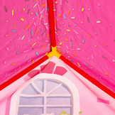 Speeltent - huis - 96x73x102 cm - polyester - roze