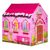 Speeltent - huis - 96x73x102 cm - polyester - roze