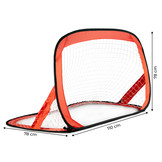 Voetbaldoeltjes - opvouwbaar - 110x78x78 cm - set van 2 -  oranje