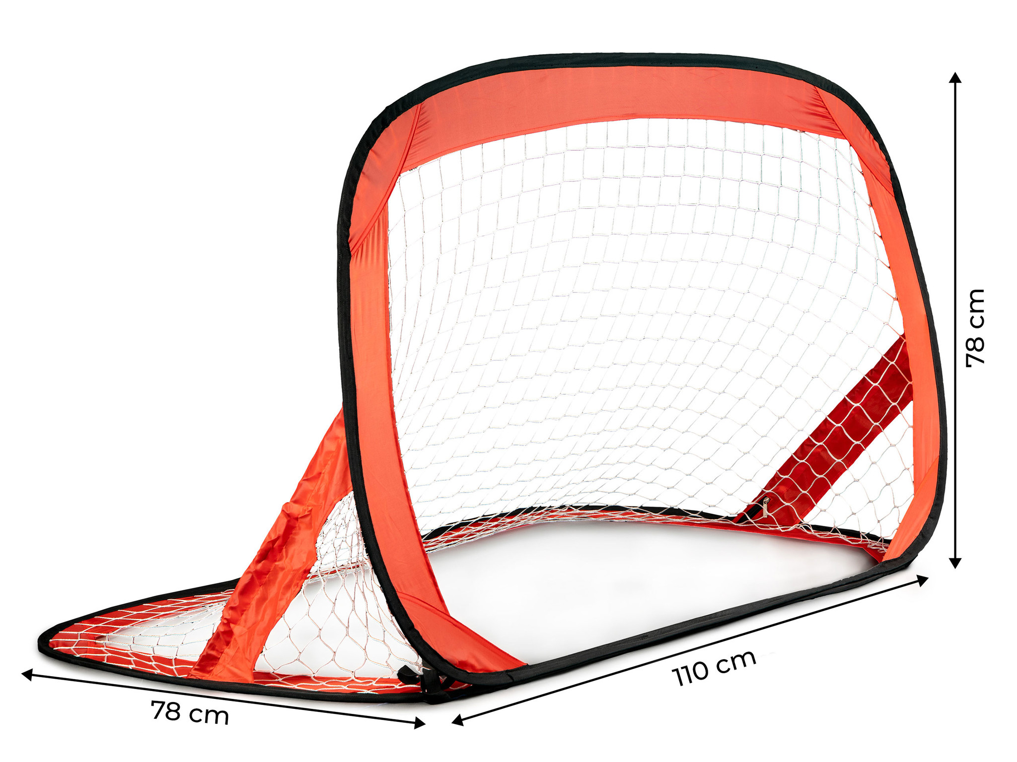 Voetbaldoeltjes - opvouwbaar - 110x78x78 cm - set van 2 - oranje