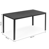 Tuintafel kunststof - polywood - 6 persoons - 156x78x74 cm