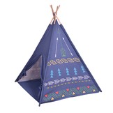 Tipi tent - wigwam - speelhuisje - 120x120x150 cm - blauw