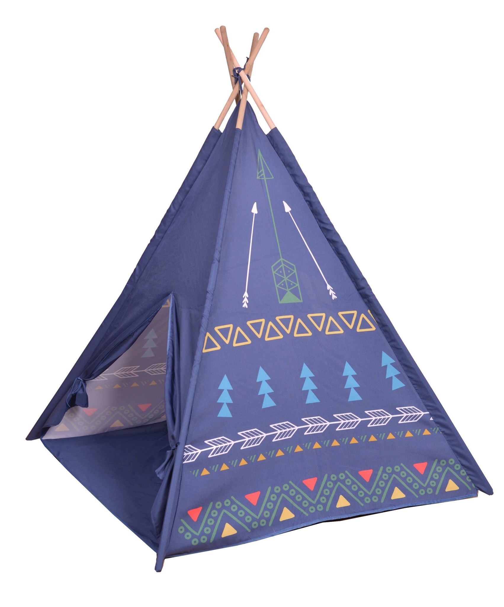 Tipi tent - wigwam - speelhuisje - 120x120x150 cm - blauw