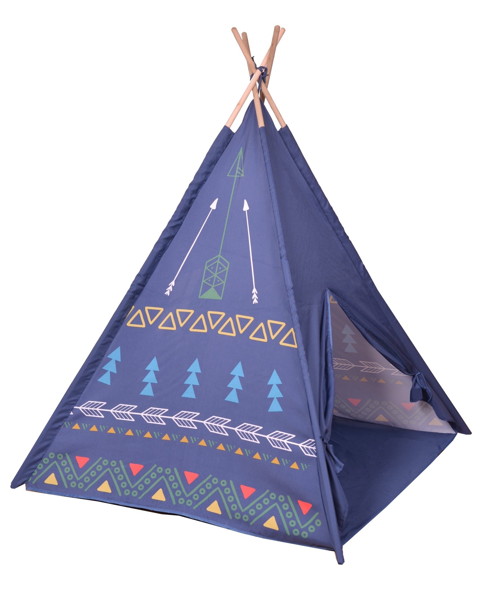 Tipi tent - wigwam - speelhuisje - 120x120x150 cm - blauw