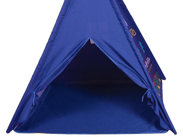 Tipi tent - wigwam - speelhuisje - 120x120x150 cm - blauw
