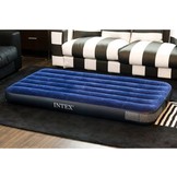 INTEX luchtbed - 1 persoons - velours - 191x76x25 cm - blauw