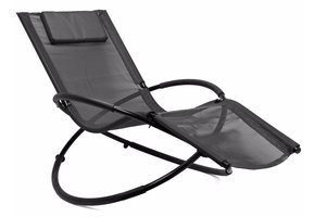 Schommelstoel tuin - ligstoel - 152x77x88 cm - antraciet