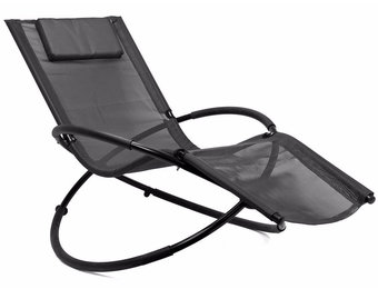 Schommelstoel tuin - ligstoel - 152x77x88 cm - antraciet