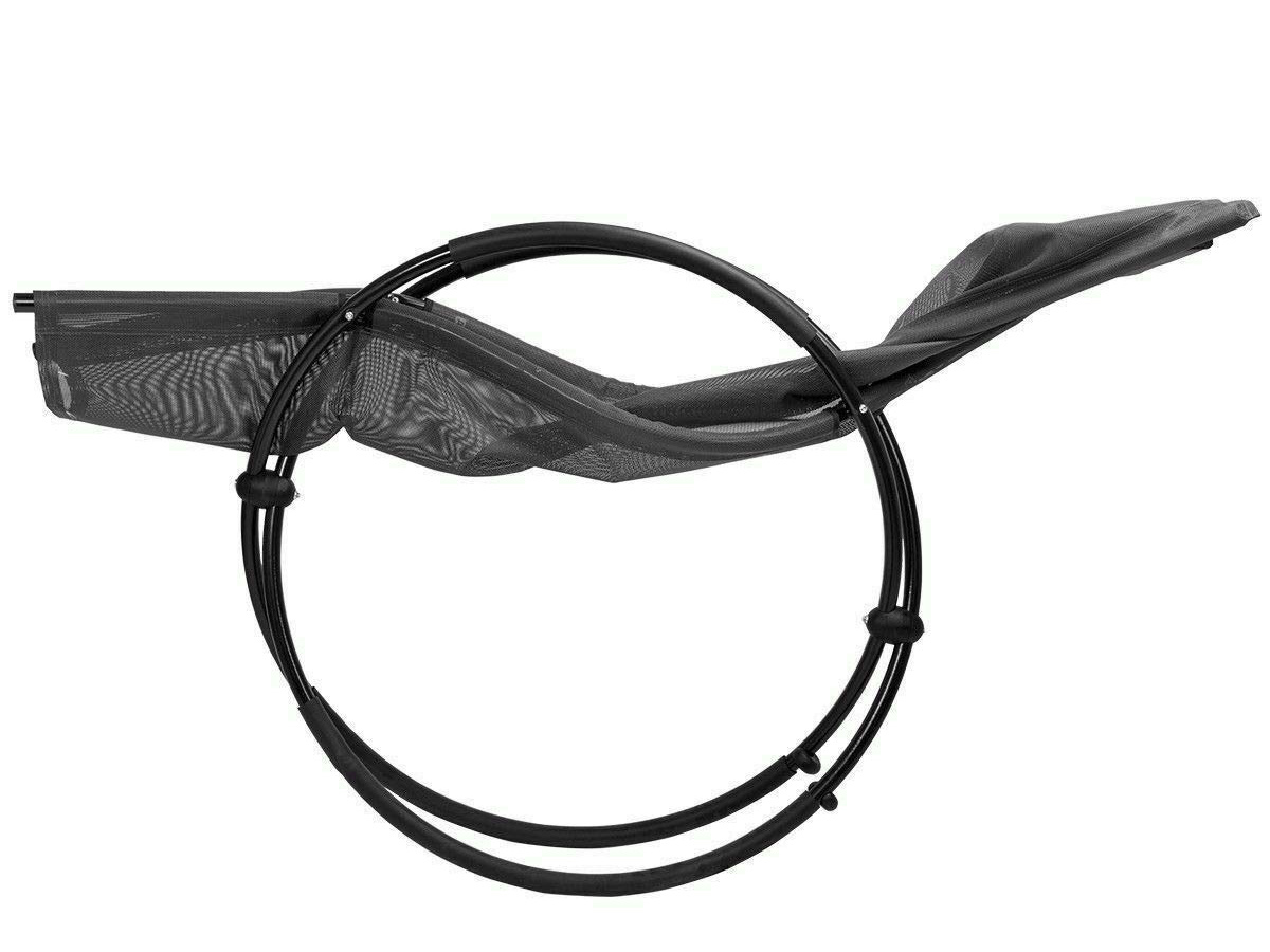 Schommelstoel tuin - ligstoel - 152x77x88 cm - antraciet