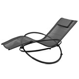 Schommelstoel tuin - ligstoel - 152x77x88 cm - antraciet