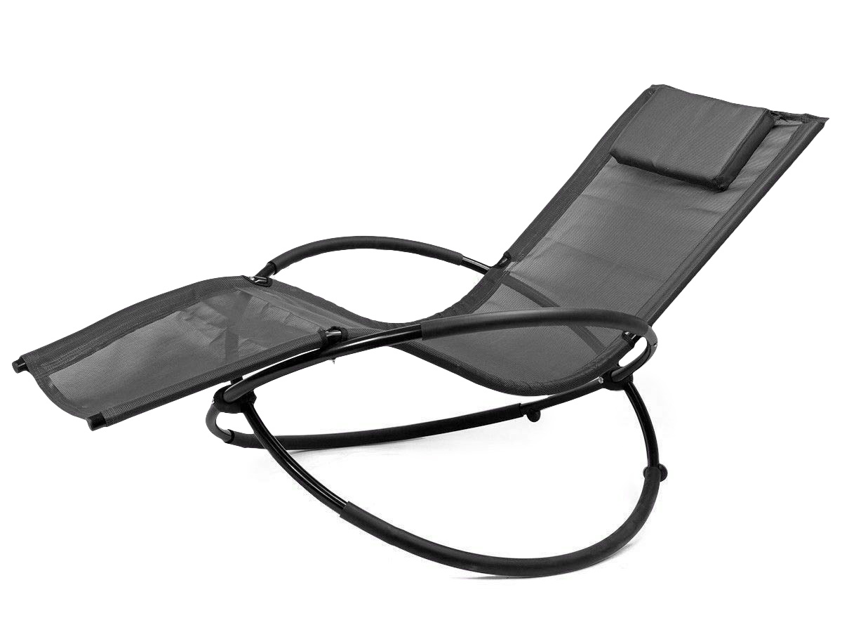 Schommelstoel tuin - ligstoel - 152x77x88 cm - antraciet