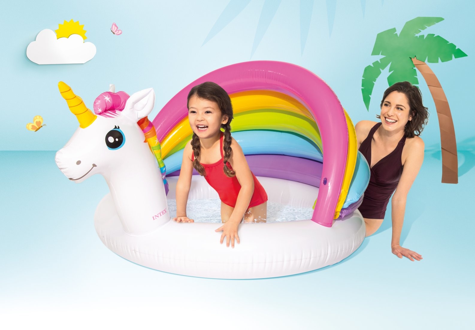 INTEX - baby zwembad - kinderzwembad - 127x102x69 cm - eenhoorn