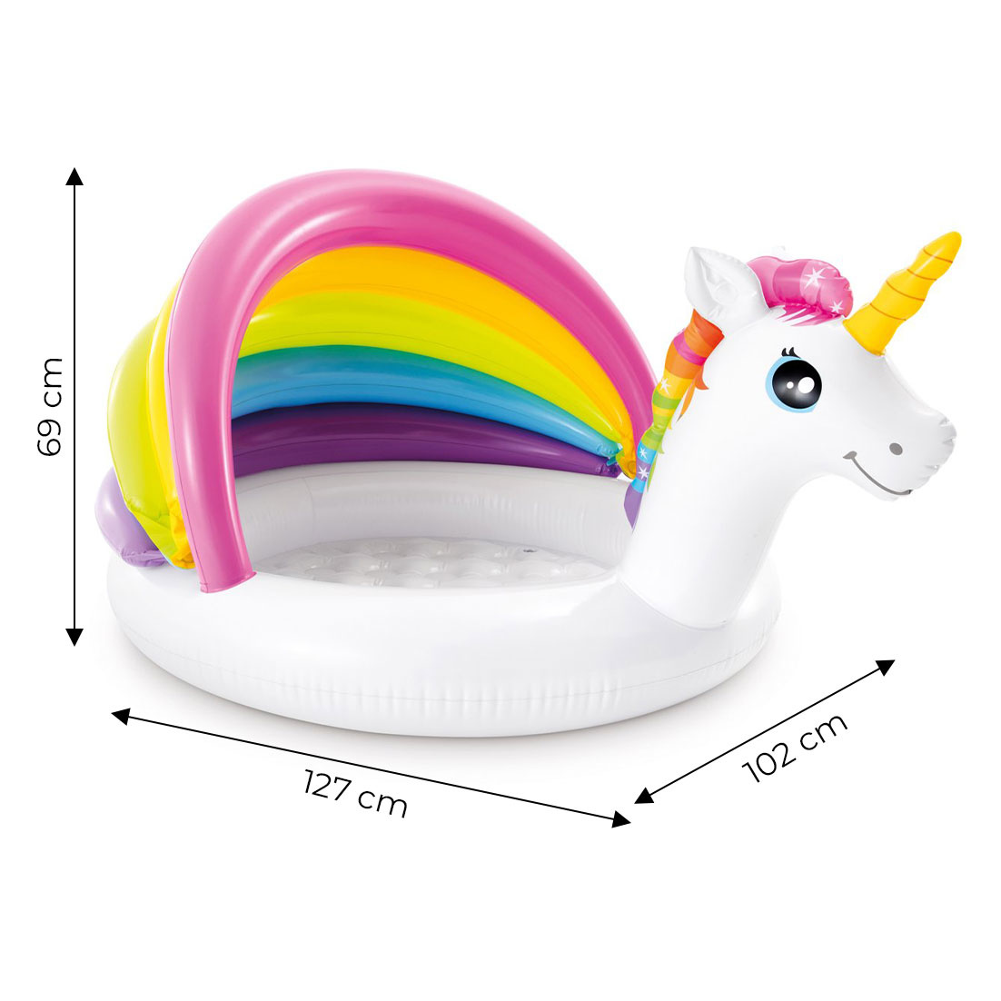 INTEX - baby zwembad - kinderzwembad - 127x102x69 cm - eenhoorn