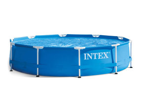 INTEX zwembad met pomp - rond - 305 cm - opzetzwembad - blauw